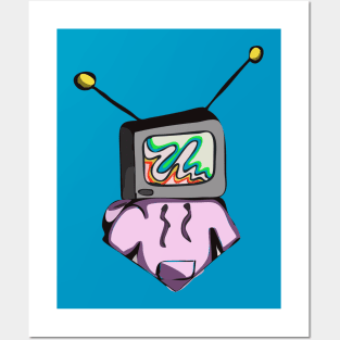 TV Head retro vaporware Posters and Art